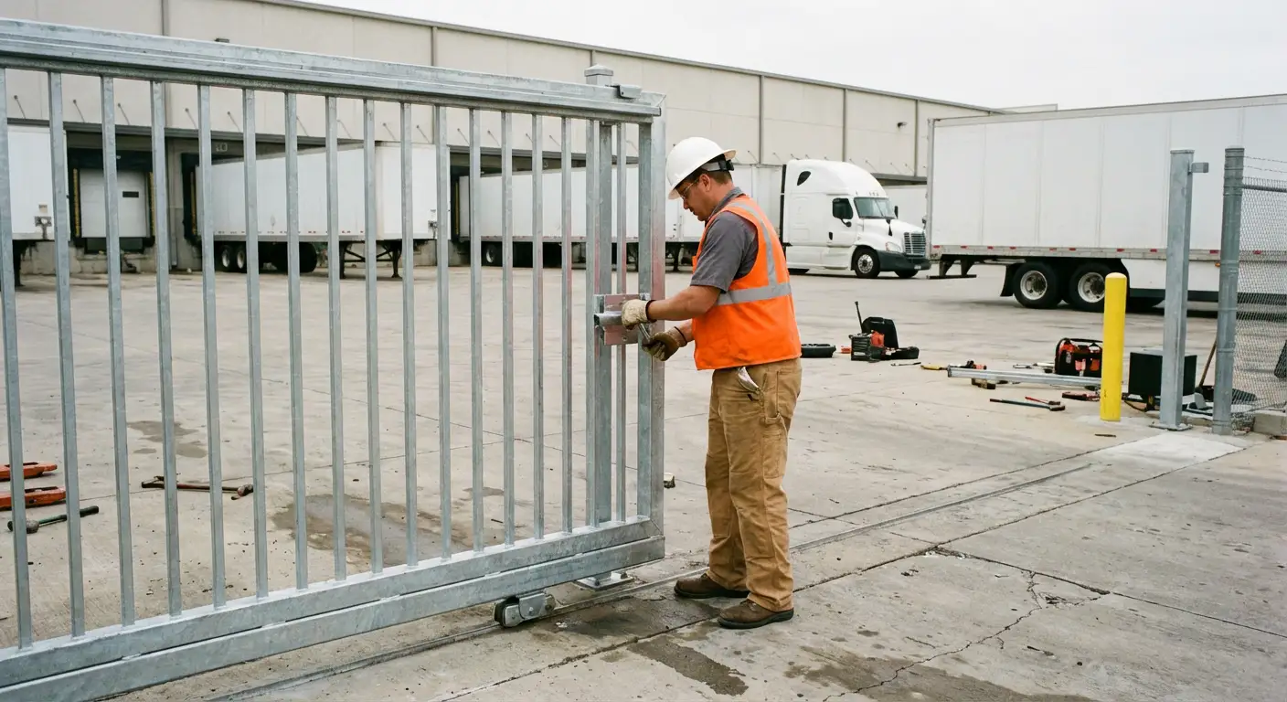 Heavy-duty temporary fencing installation in Vineland