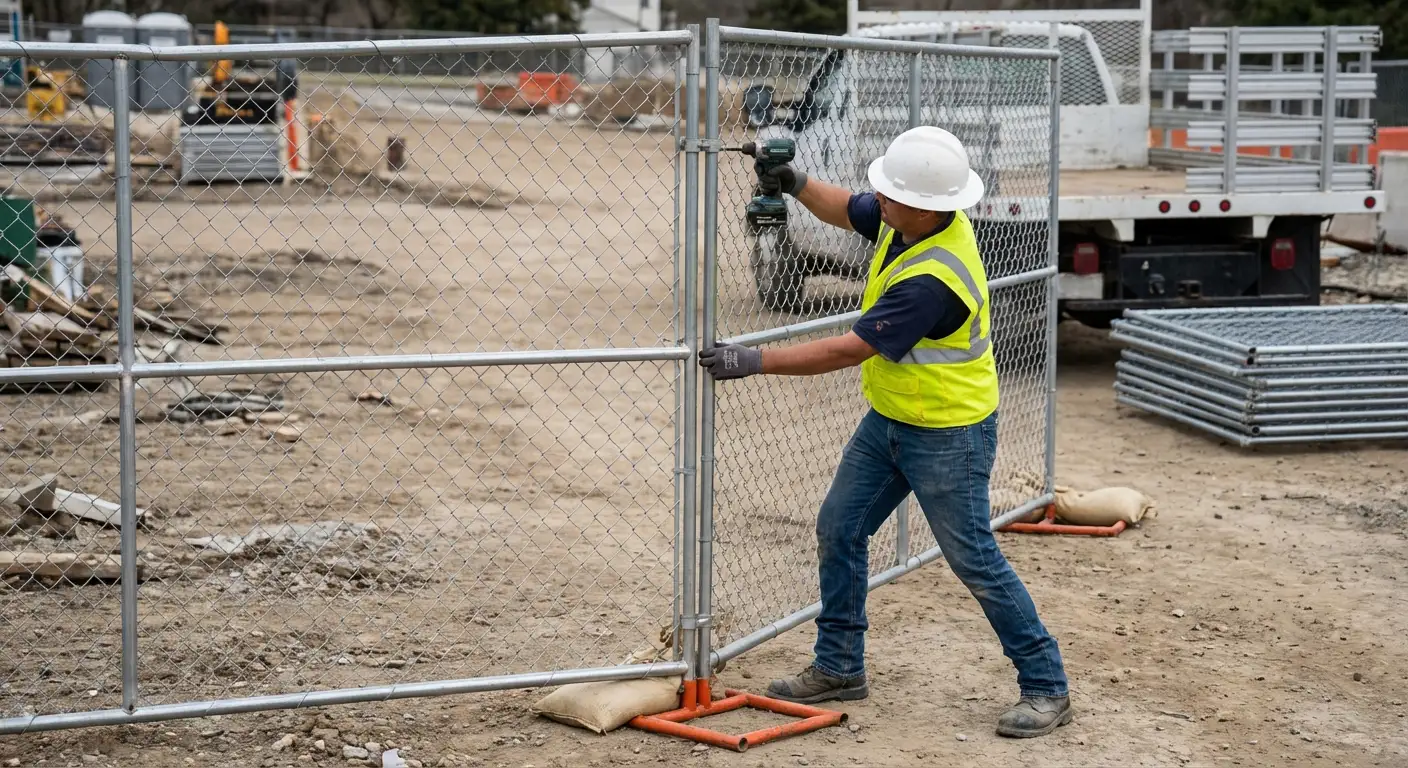 Modular fence reconfiguration system in action in Vineland, NJ