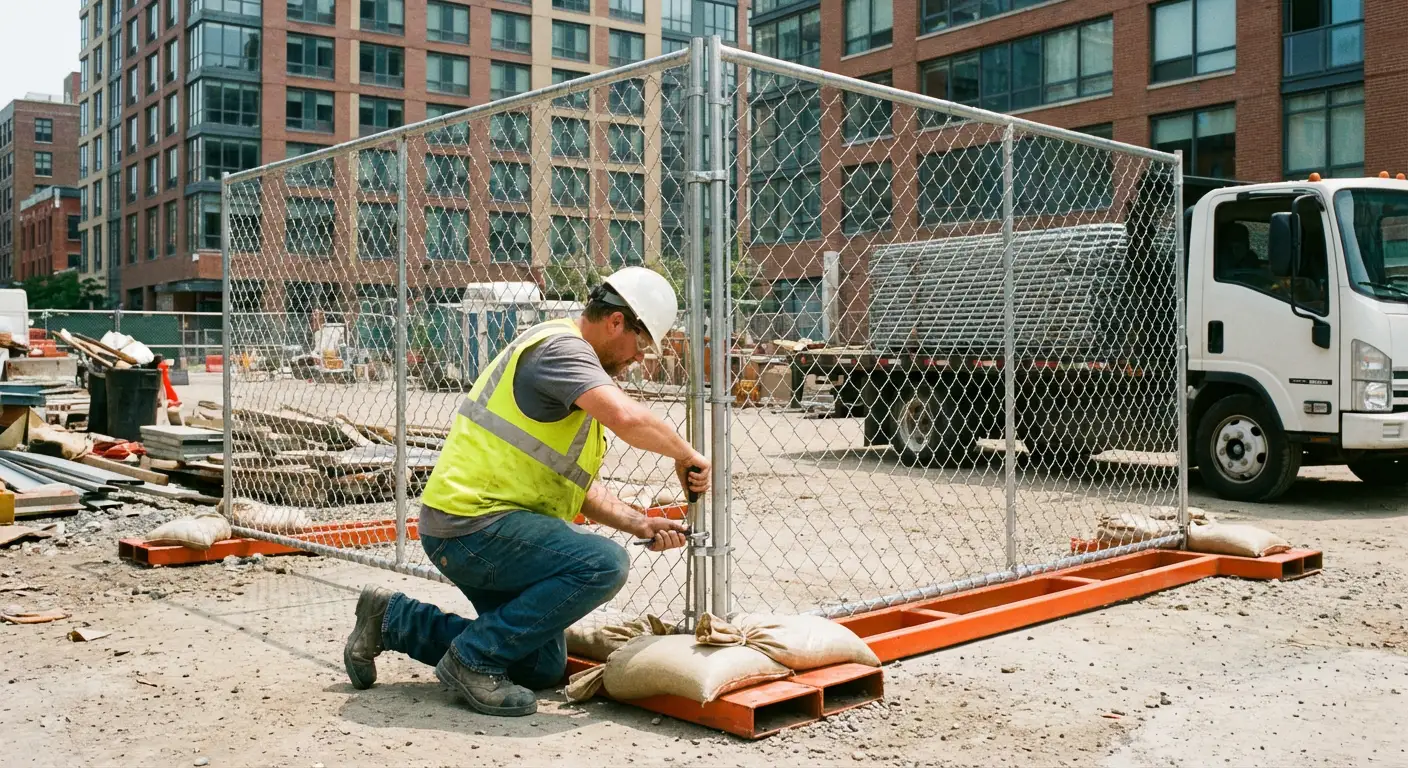 Temporary fence rental services in North Vineland