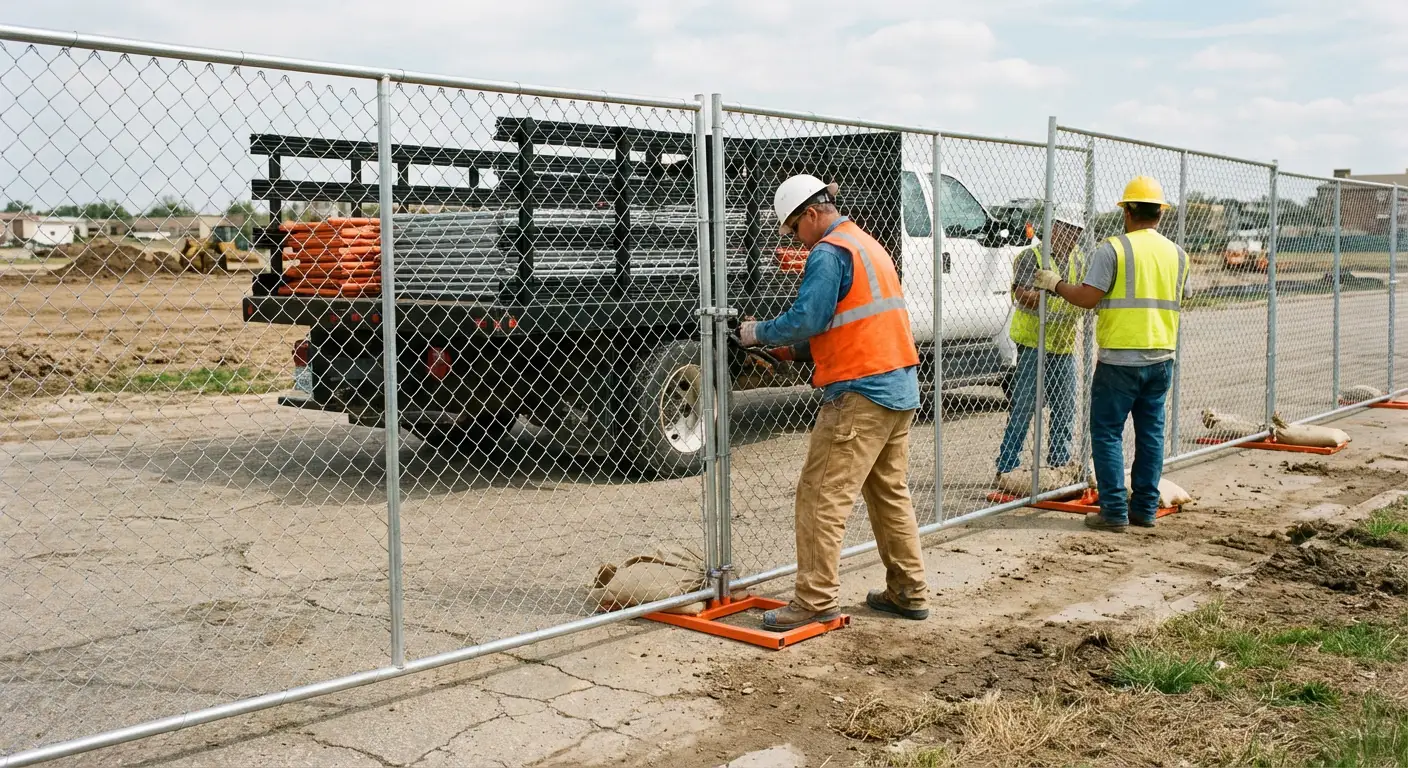 Temporary fencing deployment in Vineland, NJ
