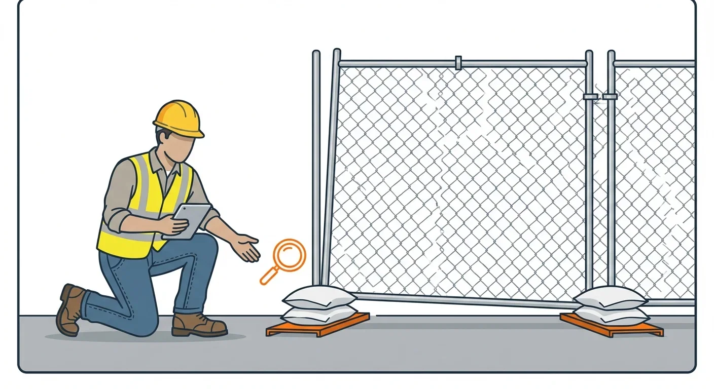 Diagram showing causes of temporary fence instability in Vineland, NJ