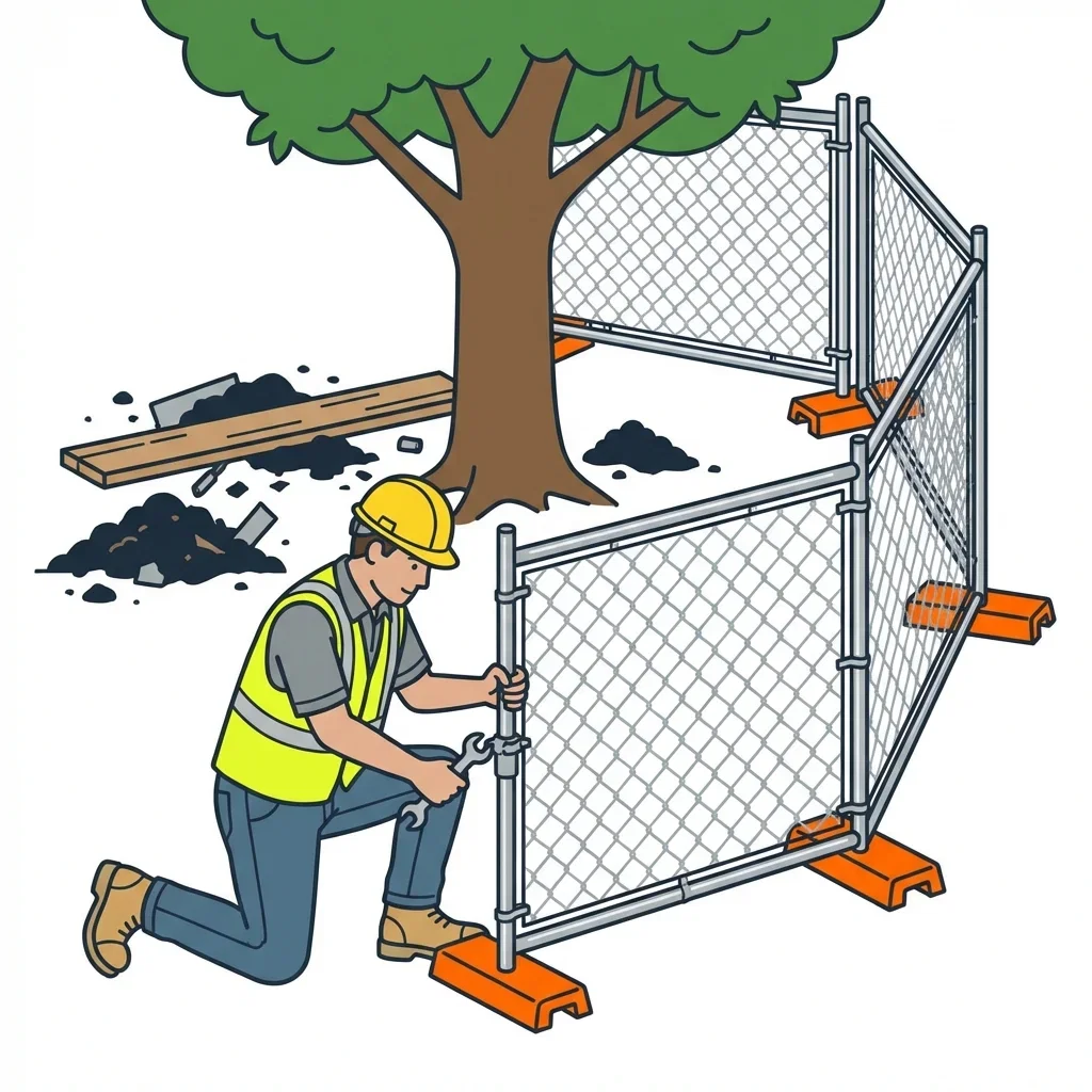 Infographic detailing common tree protection violations and prevention in Vineland, NJ